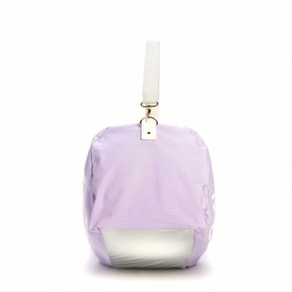 Ban.do Getaway Vacation Duffle Bag Purple Silver Canvas Weekend Bag Tote - Picture 10 of 10